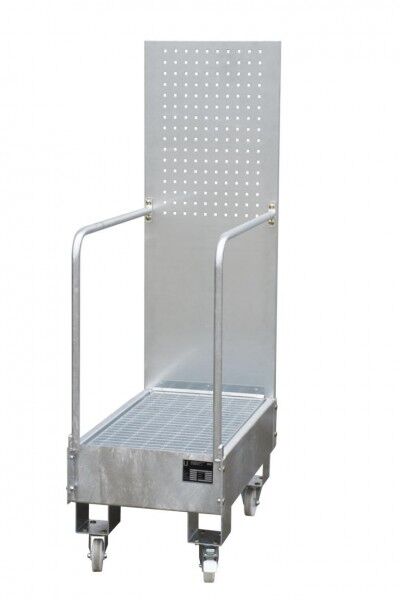 Fahrbare Auffangwanne Typ LPW-60-3 mit Lochplattenwand